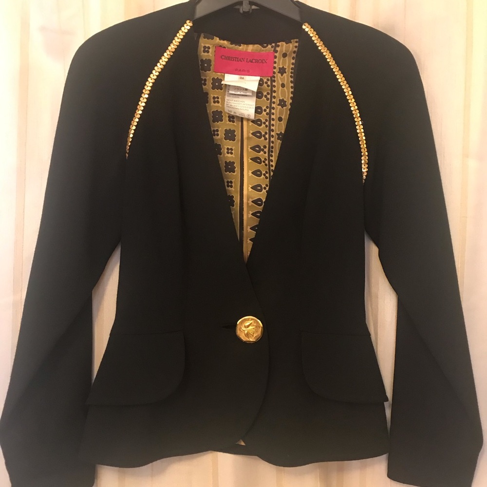 Authentic Christian Lacroix Black Jacket